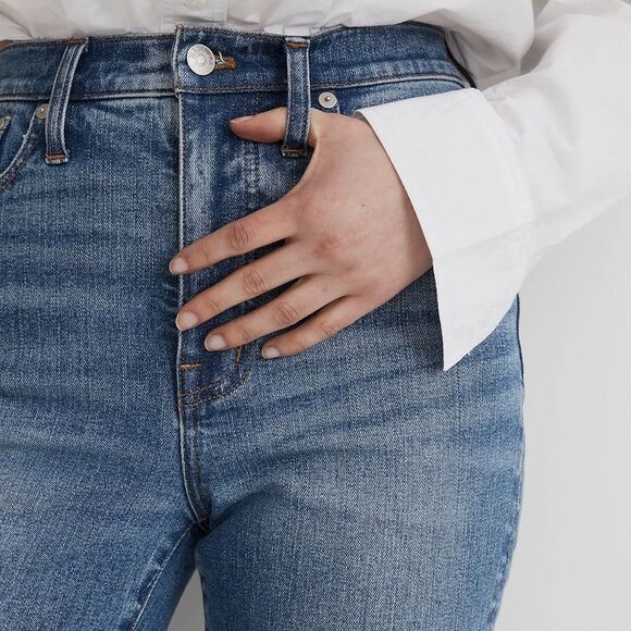 Madewell Skinny Flare High Rise Jeans in Fairson Wash Size 33 NWT - Picture 4 of 16